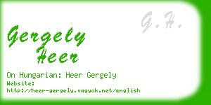 gergely heer business card